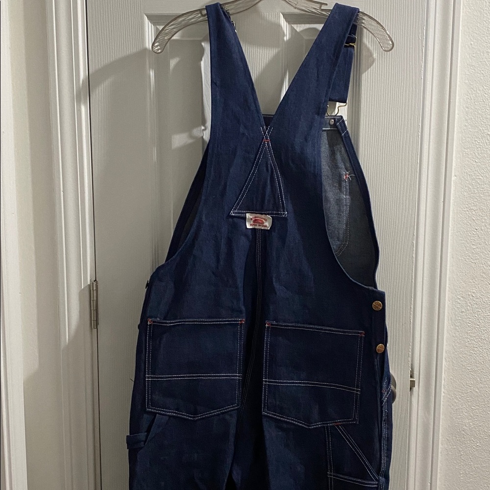 Round House Brand Dark Blue Denim Overalls - Picture 2 of 3